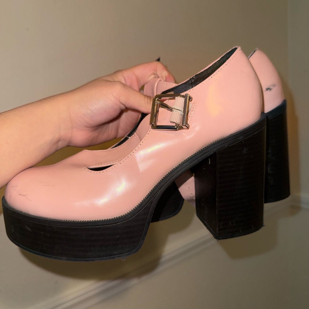 Madden Girl Blush Pink Platform Shoes - Picture 3 of 3